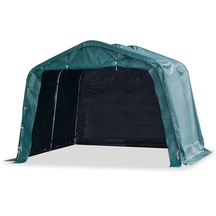 Vindskydd för boskap PVC 550 g/m² 3,3x3,2 m mörkgrön