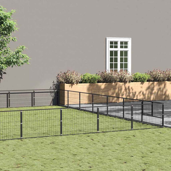 Hundgård svart 56 m² stål