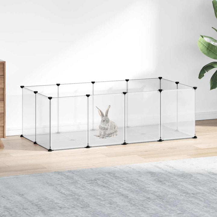 Smådjursbur transparent 144x74x46,5 cm PP och stål