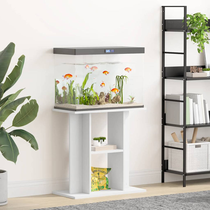 Akvariebänk vit 60x30x60 cm konstruerat trä