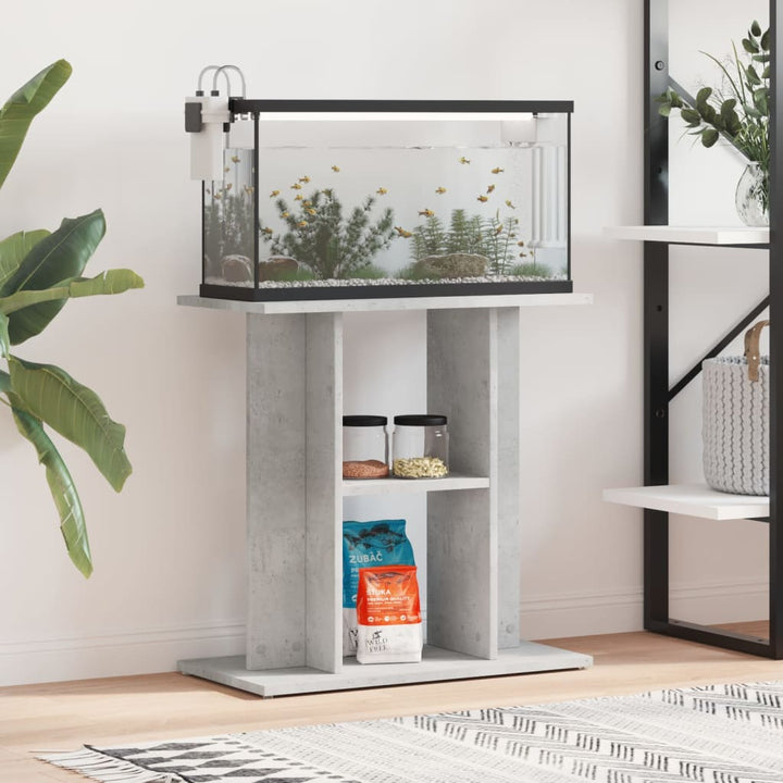 Akvariestativ betong grå 60x30x60 cm konstruerat trä