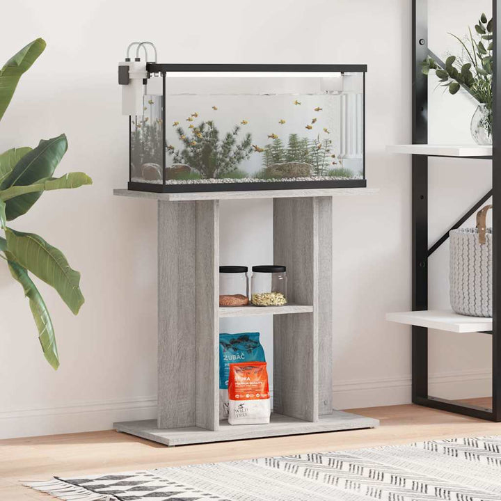 Akvariestativ grå Sonoma 60x30x60 cm konstruerat trä