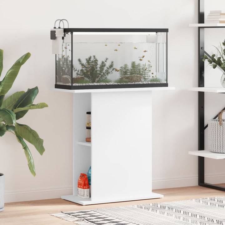 Akvariestativ vit 75x36x72,5 cm konstruerat trä