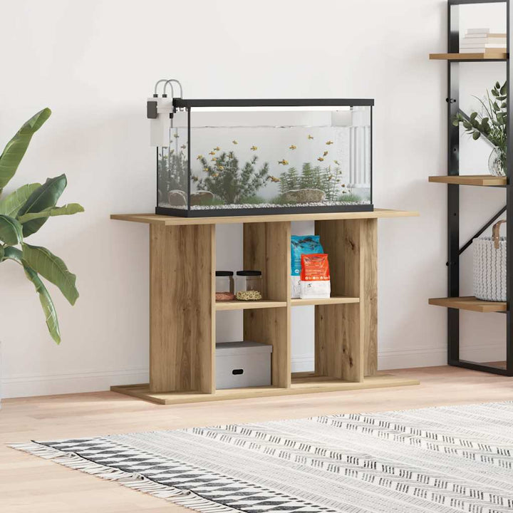 Akvariestativ hantverksmässig ek 100x40x60 cm konstruerat trä