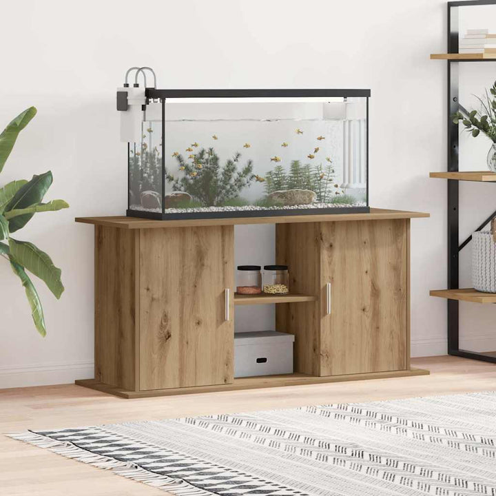 Akvariestativ hantverksmässig ek 121x41x58 cm konstruerat trä