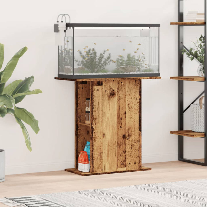 Akvariestativ gammalt trä 36x75x72,5 cm konstruerat trä