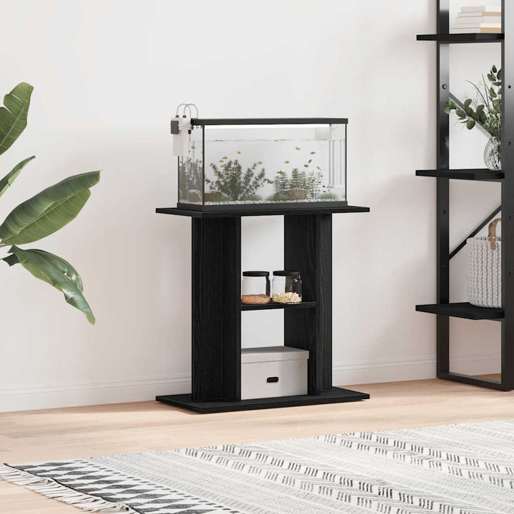 Akvariestativ svart ek 60x30x60 cm konstruerat trä