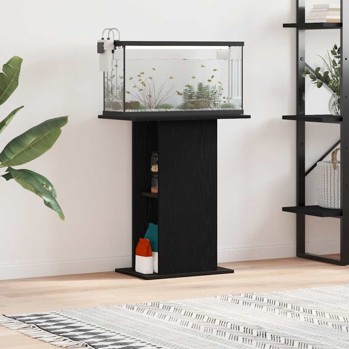 Akvariebänk svart ek 60,5x36x72,5 cm konstruerat trä