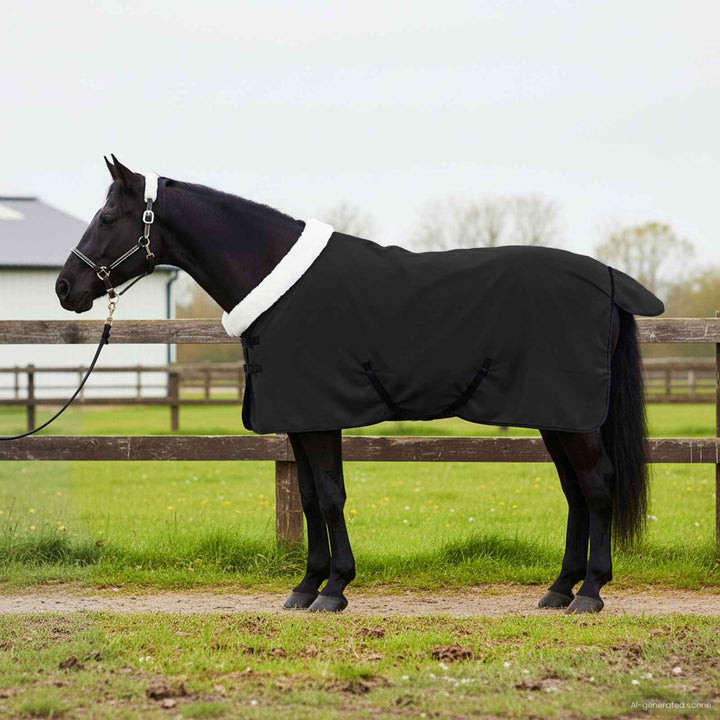Hästdyna Svart 95 cm Polar fleece