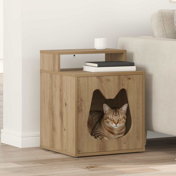 Katt hus Artisan-ek 42,5 x 40 x 53,5 cm Konstruerat trä