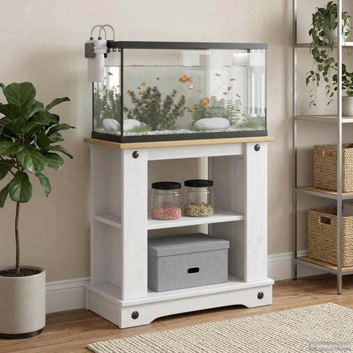 Aquariumställ CORONA Vit och brun 60 x 30 x 60 cm 150 kg
