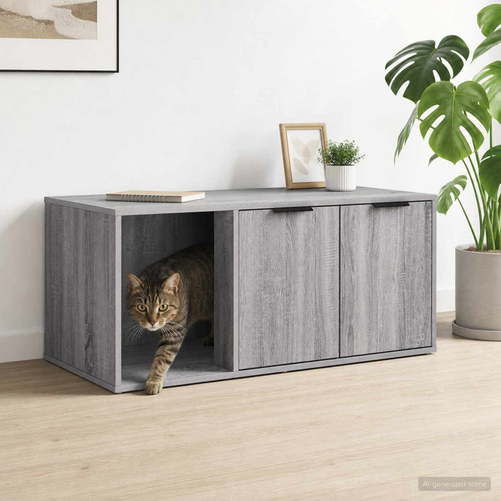 Kattbur Möbler Grå Sonoma 100 x 49 x 45 cm Konstruerat trä