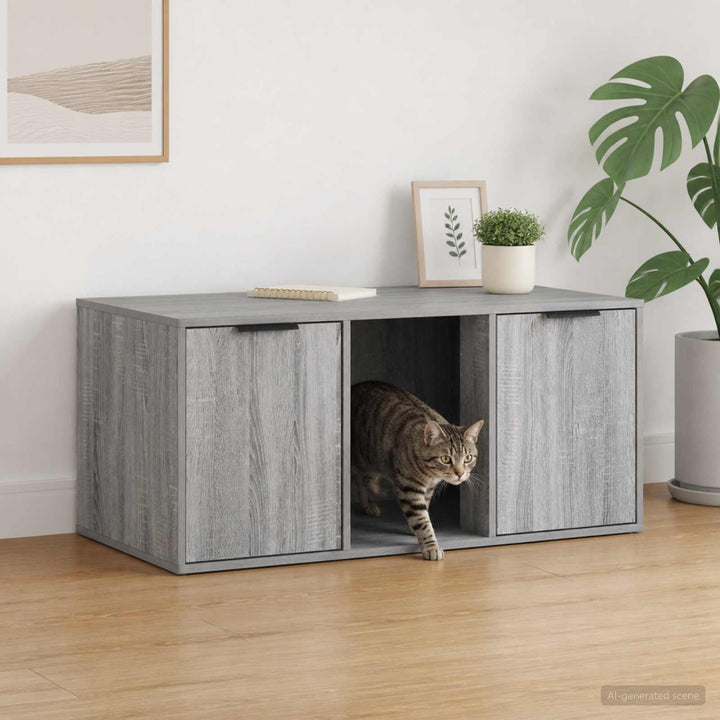 Kattbur Möbler Grå Sonoma 100 x 49 x 45 cm Konstruerat trä