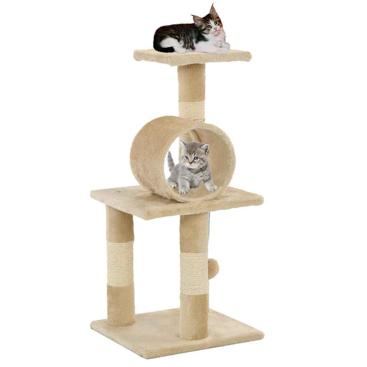 Katträd med klöspelare i sisal 65 cm beige