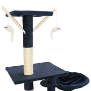 Katträd med klöspelare i sisal 230-250 cm blå