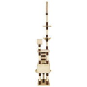 Katträd med klöspelare i sisal 246-280 cm beige och brun