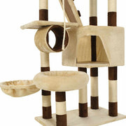 Katträd med klöspelare i sisal 246-280 cm beige och brun