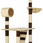 Katträd med klöspelare i sisal 246-280 cm beige och brun