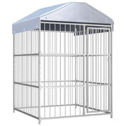 Hundgård för utomhusbruk med tak 150x150x200 cm