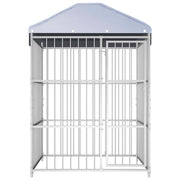 Hundgård för utomhusbruk med tak 150x150x200 cm