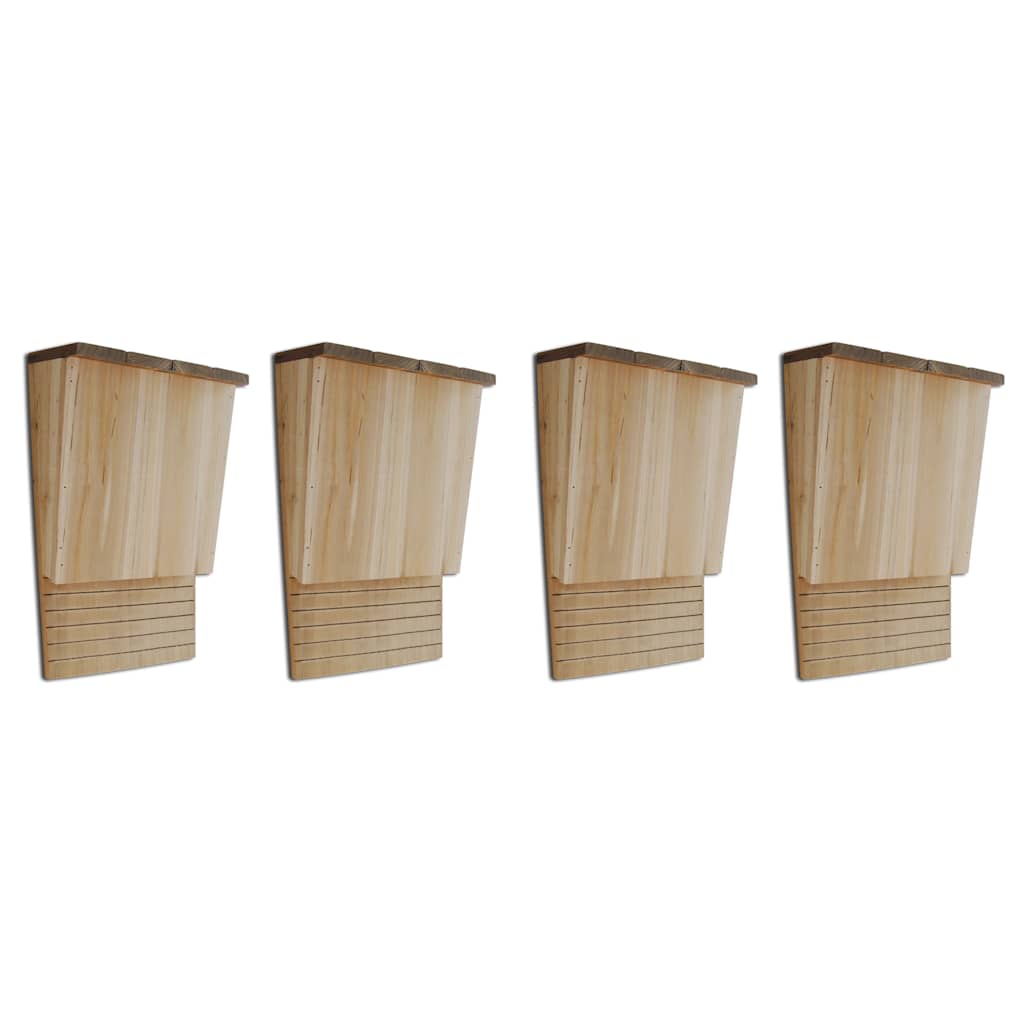 Fladdermushus 4 st 22x12x34 cm trä