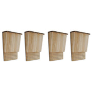 Fladdermushus 4 st 22x12x34 cm trä