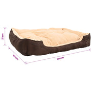 Hundbädd brun och beige XXL