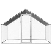 Hönsbur för utomhusbruk 2,75x2x1,92 m galvaniserat stål