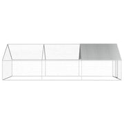 Hönsbur för utomhusbruk 2,75x6x1,92 m galvaniserat stål
