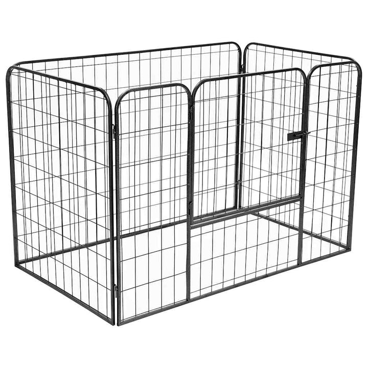 Slitstark hundhage svart 120x80x70 cm stål