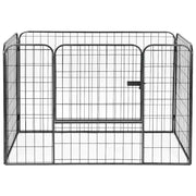 Slitstark hundhage svart 120x80x70 cm stål