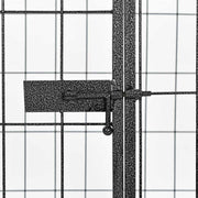 Slitstark hundhage svart 120x80x70 cm stål