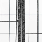 Slitstark hundhage svart 120x80x70 cm stål