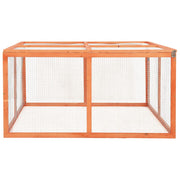 Kaninbur 124x120x60 cm massivt granträ