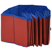 Hopfällbar hundpool röd 120x30 cm PVC