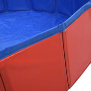Hopfällbar hundpool röd 120x30 cm PVC