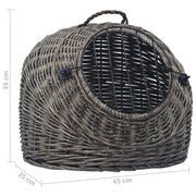 Kattbur grå 45x35x35 cm naturlig pil