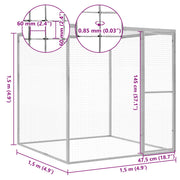 Kattbur 1,5x1,5x1,5 m galvaniserat stål