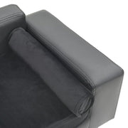 Hundsoffa grå 81x43x31 cm plysch och konstläder
