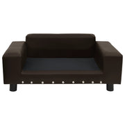 Hundsoffa brun 81x43x31 cm plysch och konstläder