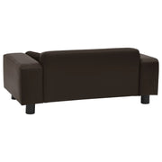 Hundsoffa brun 81x43x31 cm plysch och konstläder