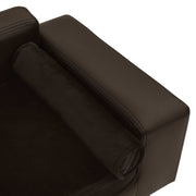 Hundsoffa brun 81x43x31 cm plysch och konstläder
