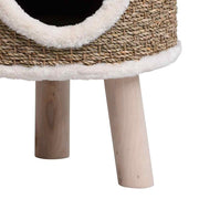 Kattkoja med träben 41 cm sjögräs