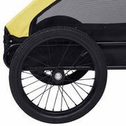 Cykelvagn för djur gul och svart