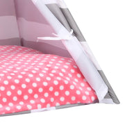 Tipitält för katt peachskin med väska randigt 60x60x70 cm
