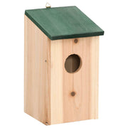 Fågelholkar 10 st massivt granträ 12x12x22 cm