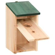 Fågelholkar 10 st massivt granträ 12x12x22 cm
