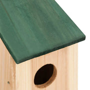 Fågelholkar 10 st massivt granträ 12x12x22 cm