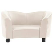 Hundsoffa naturvit 67x41x39 cm konstläder