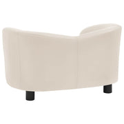 Hundsoffa naturvit 67x41x39 cm konstläder
